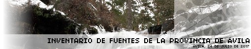 Inventario de Fuentes de La Provincia de Ávila
